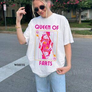 Queen of Farts T-shirt Funny Joke Shirt Exchange Flatulence Prank Gift for Her